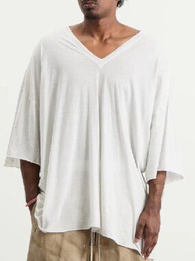 BNWT SS26 RICK OWENS "TEMPLE" V NECK TOMMY TSHIRT UNI